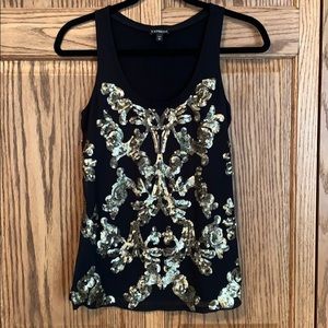 Express sequin tank top